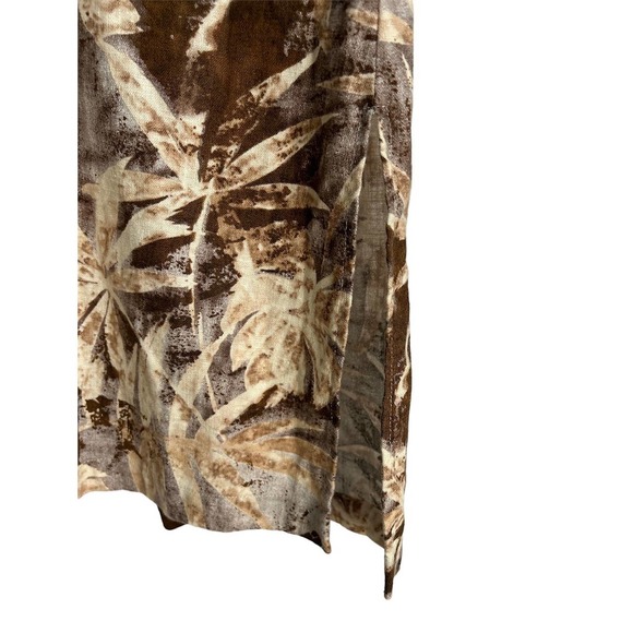 Coldwater Creek Womens Size Large Fall Leaves Linen Blend Button‎ Up Dress - Picture 4 of 8